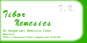 tibor nemcsics business card